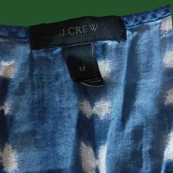 J.Crew gauzy tiered dress coastal boho size mediun blue color - Picture 7 of 8